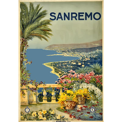 SANREMO art artisit cover graphic design illustration poster