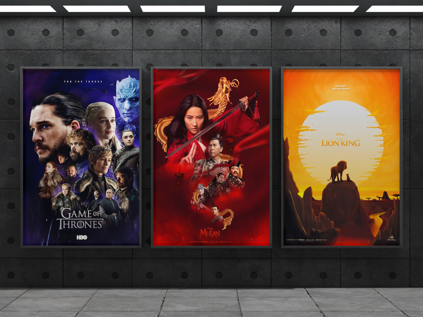 Poster collection - 2019-2022 artwork creative design digital disney gameofthrones goth lionking movies mulan photoshop poster