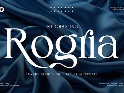 Rogria Serif - Luxury Modern Elegant bold branding contrast design display elegant fashion font illustration luxury magazine modern sculptural serif skincare typography ui unique wedding
