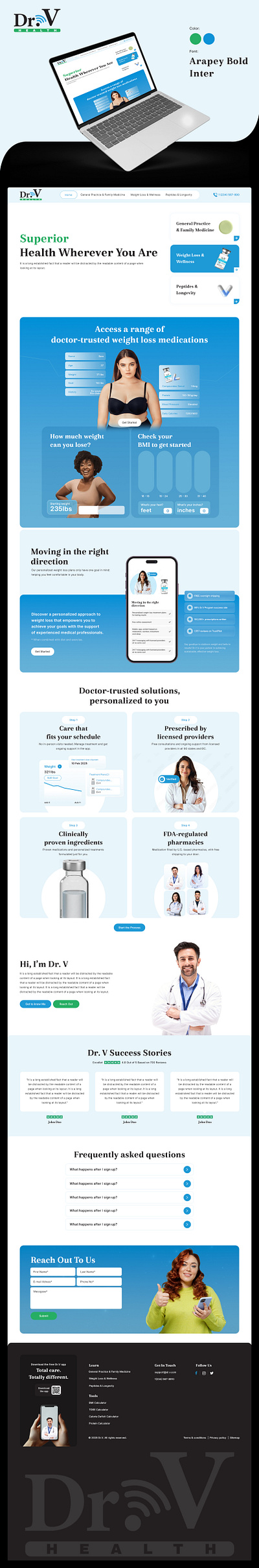 Telehealth Website figma ui ux website design