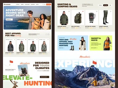 Wildmark - Hunting & Camping Gear Website adventure accessories bushcraft camping gear ecommerce hiking homepage hunting gear landing page landing page website landingpage designer outdoor gear outdoor website survival travel website web design website website design website designer website landing page wildlife