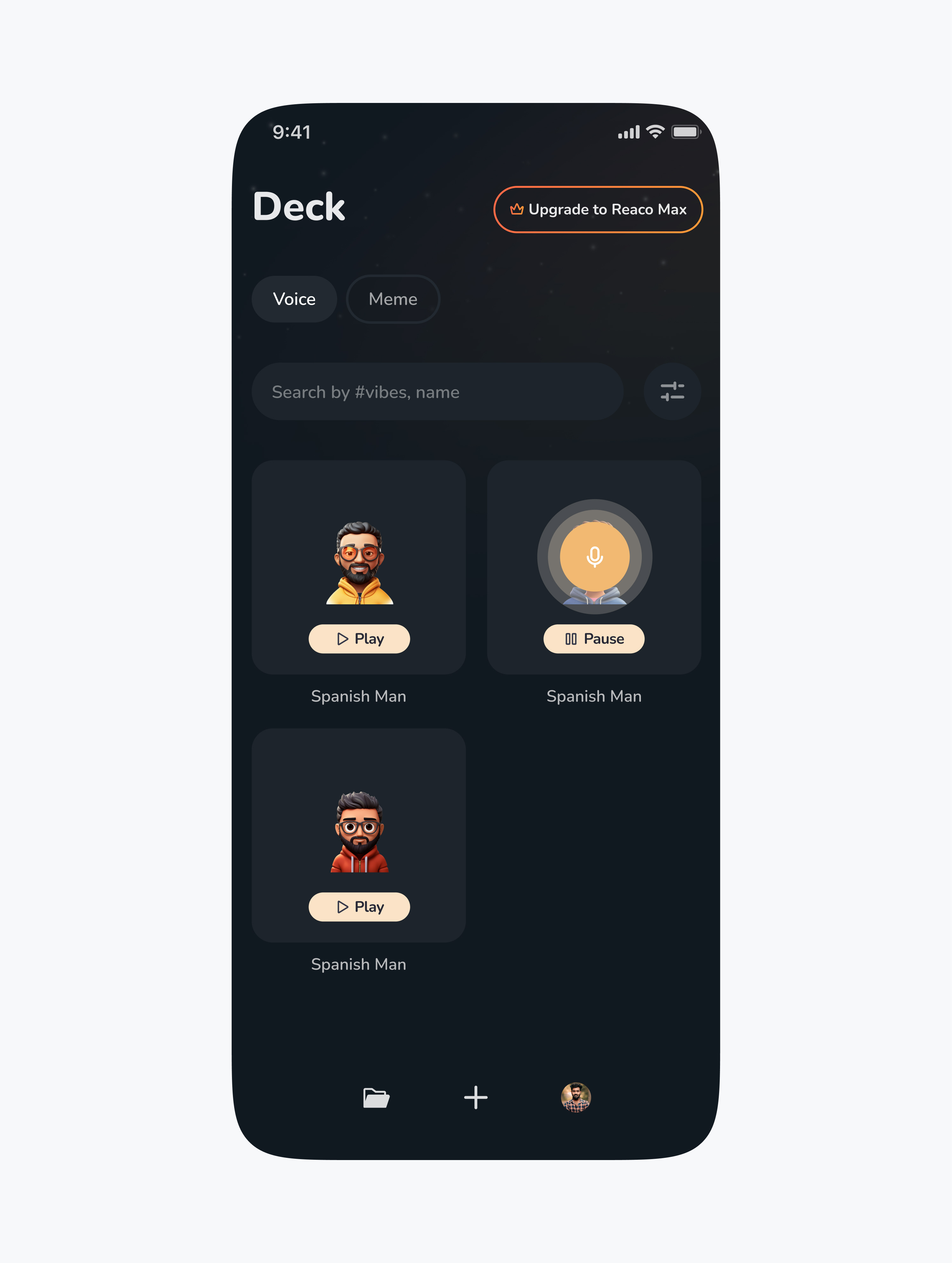 Deck Dark Mode design ui ux