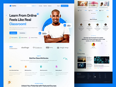 Online Learning Platform UI/UX Design careergrowth digitaleducation edtech elearning interactivelearning landing page design lms mentorprofiles microlearning minimalistdesign mobilelearning onlinecourses skilldevelopment ui ui design uiux ux design uxdesign videolearning webdesign