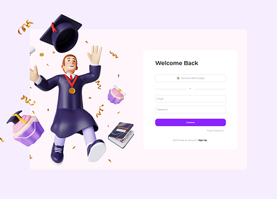 Education Website Welcome Back Page appdesign education educationalapp educationapp educationwebsite signin signinpage signup signuppage welcome welcome back welcome back page welcomepage