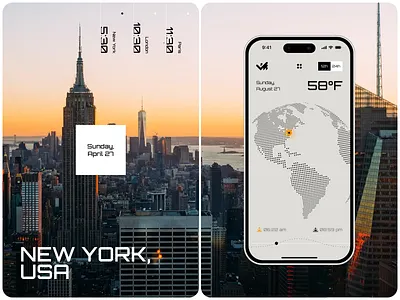 Mobile App – World Time & Weather Tracker android app app design figma interface design ios ios app location based app mobile app mobile app design product design time zone app travel app typography design ui design ui ux weather app world clock