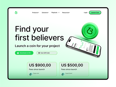 Coin Launch App UI – Believe First app design crypto art crypto exchange crypto exchange app design crypto exhange app exchange mobile app fintech app ios mobile app reward app saas telecom telecom app user interface video streaming web3 with crypto app