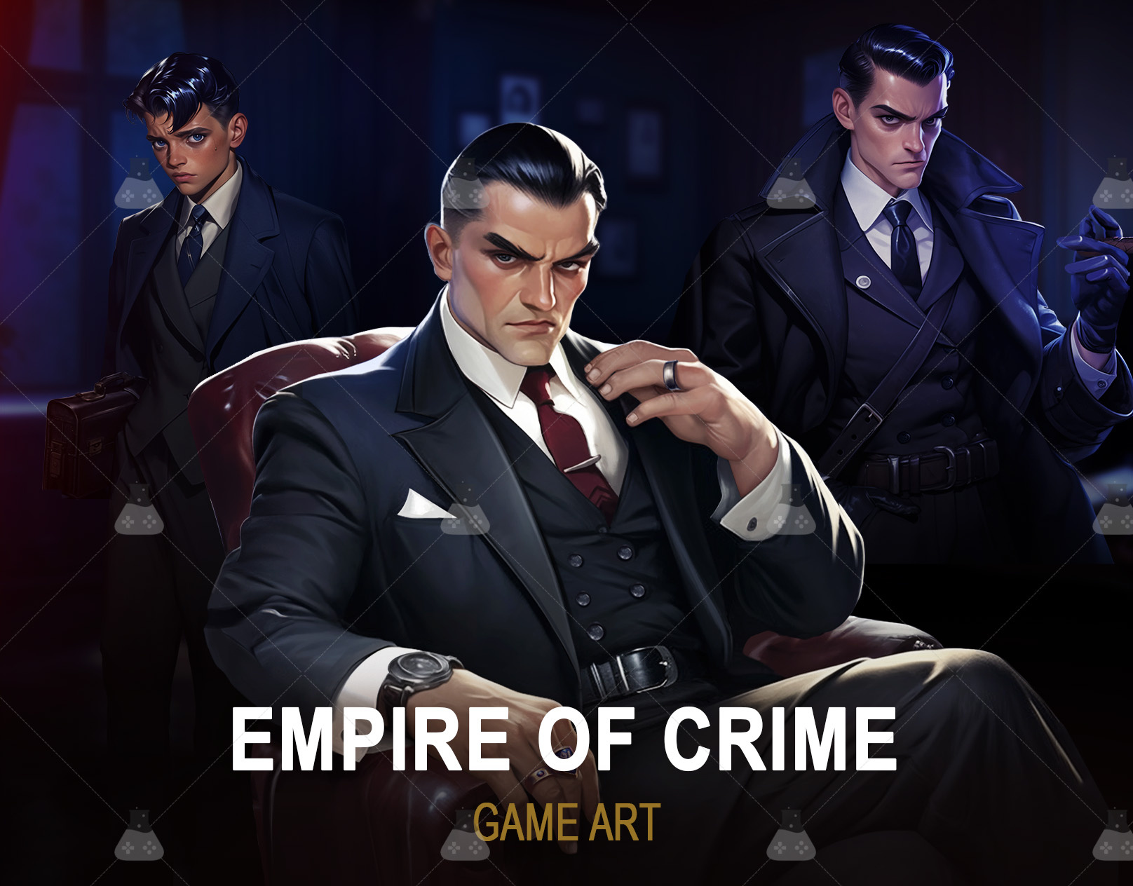Empire of Crime – Slot Game UI/UX Showcase 2d artwork art outsourcing company casino slots character design concept art empire of crime empire of crime slot game art game characters game development gamix labs illustration slot slot art and animation slot art services slot game ui slot machine services slot portfolio slot symbols slots