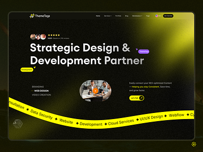 Themetags: Website Creative Agency Template | Development agencywebsite boldux creativeagency darkmode darkuidesign designwithpurpose marketingwebsite modernwebflow strategicdesign webdesignagency websitedesign