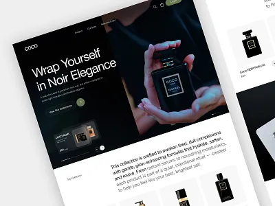 Perfume website body care ecommerce landing page luxury e commerce website luxury landing page perfume store fragrance perfume website perfumestore pixelnaiem scent trendy web design website website design wed