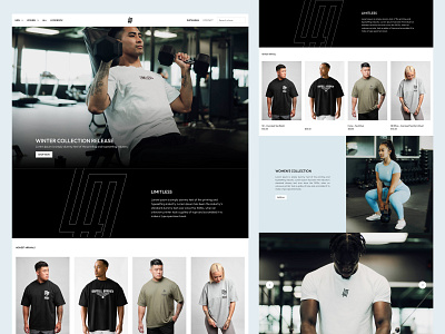 Limitless app clothing dashboard fitness limitless shopify template theme ui web design