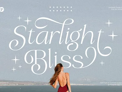 Starlight Bliss - Modern Luxury Font beauty brand branding contrast creative design display font illustration invitations logo luxurious luxury magazine modern professional swash typography ui uniqueness