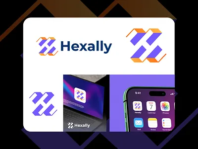 Hexally "Modern logo design 3d app block brandidentity business logo buy logo creative freelancing logo geometric hx letter icon letter logo logo design modern logo design sale logo selling