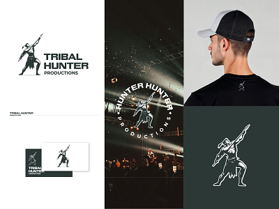Tribal Hunter Productions - Event and Media Company logo brand identity designer branding design event management company logo hand drawn logo hunter hunter logo hunter media logo design media logo media productions company logo strong logo tribal tribal human tribal logo tribal media