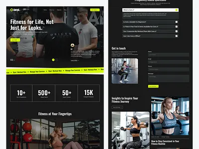 CoreX. - Fitness Website Design bodybuilding clean website diet website fitness fitness assistant fitness website fitness website design gym gym website health healthcare healthy minimalist personal trainer startup ui uiux web website workout