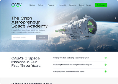 OASA figma space ui user experience user interface ux website