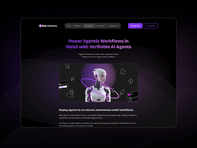Powering the Future of Web3 with Verifiable AI Agents💻🤖VAV 3d animation blender branding dashboard design graphic design illustration logo ui