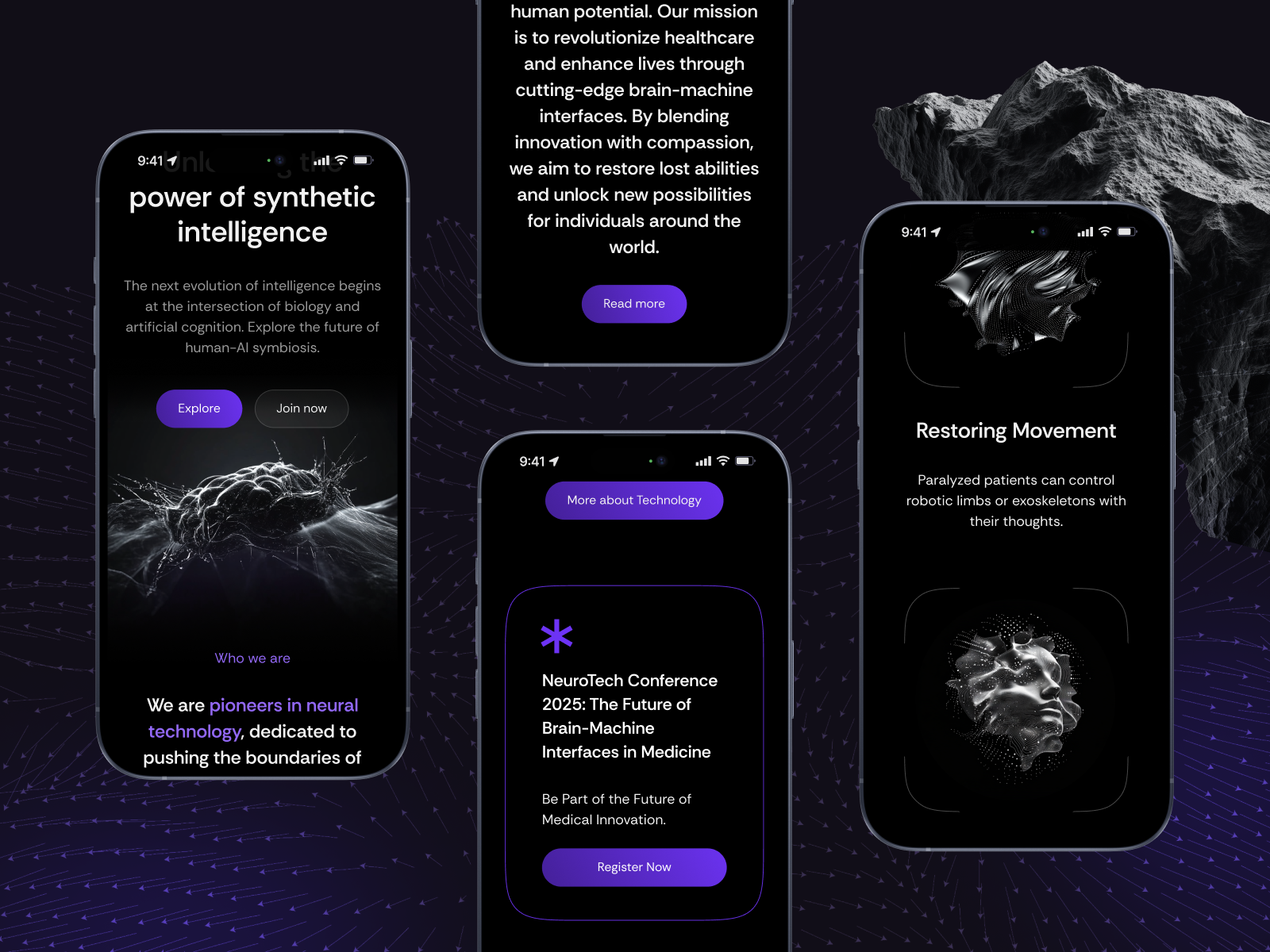 AI technology company ai tech black design dark design dark mode design interface mobile design mobiles responsive ui ui design ux ux design web design webdesign