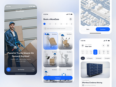 Movers & Delivery Service App app app design cleanui deliveryapp deliveryserviceapp ios logisticsui mobile mobile app mobile ui moversapp serviceapp ui ui design uiconcept uiux