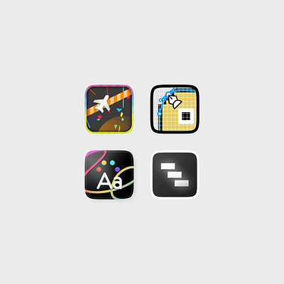 Colorful App Icon Set – Design & Productivity Tools segmentui