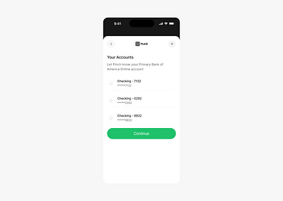 Your Accounts design fintech ui ui design ux ux design