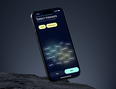 📰 Product design for the news mobile application | Hyperactive app app design application concept creative dark dark blue design filters graphic design hyperactive ios mobile mobile design product design saas ui user experience user interface ux