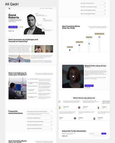 Website Design for Life Coach | Landing Page | Figma clean web design.