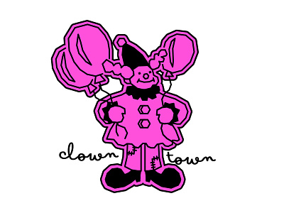 Welcome to clown town! balloon circus clown design graphic design illustration sticker vector