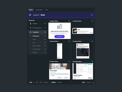 Command Palette (⌘ + k) #WIP command k command pallette component library ui
