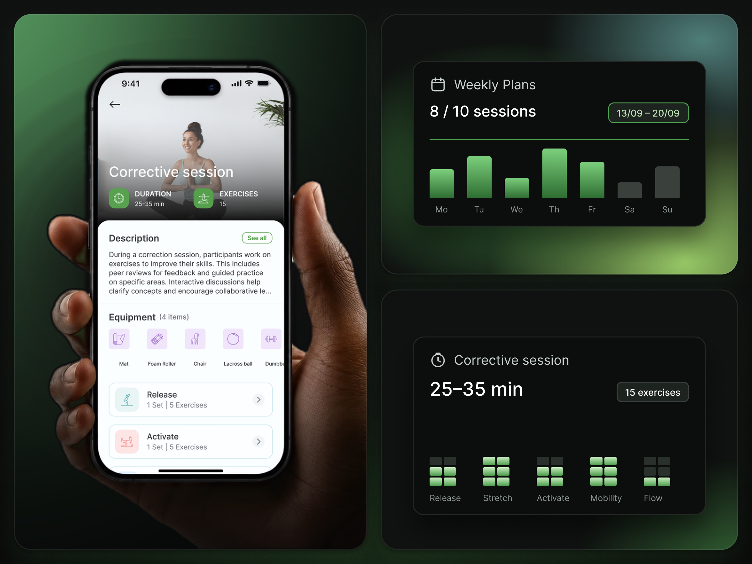 Rehabilitation & Pain Relief App app ui exercise fitness app habit tracker health app healthtech hotel app mobile app mobile app design mobile ui pain relief physiotherapy rehabilitation ui ui design uiux ux ux design wellness workout
