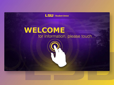LSU Student Union clean design gold interactive purple ui ui design ux vector