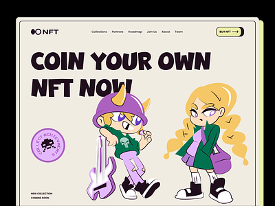 NFT Marketplace homepage clean coin homepage illustration marketplace nft token ui website