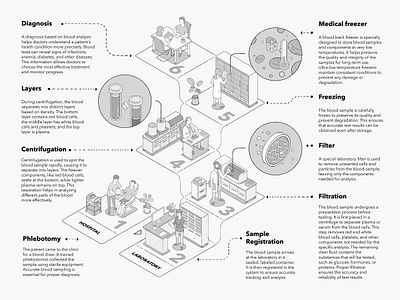 Blood test infographic steps workflow. Sketch. analyses blood test doctor grades illustration infographic infographics isometric isometric illustration ladder levels medical medicine patient people sketch stages steps tests workflow