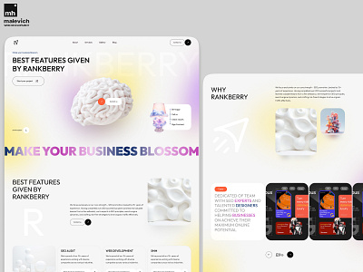 SEO Agency Website Redesign 3d agency animation b2b branding design graphic design illustration logo modern website motion graphics redesign seo social media marketing ui ui design ux ux design web website