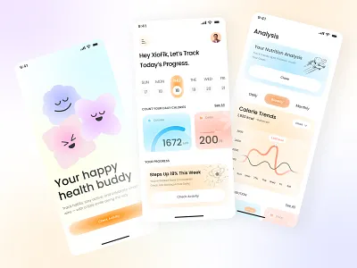 Calorie Counter App - Mobile App Ui analytics app calorie calorie counter calorie counter app calorie tracker calories calories app figma food calorie app health meal tracker app mobile app ui mobile concept nutrition app statistics ui ui ux uidesign