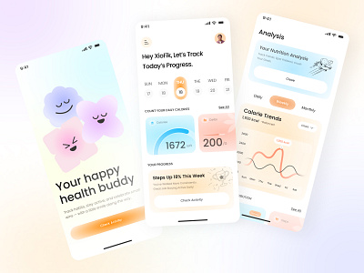 Calorie Counter App - Mobile App Ui analytics app calorie calorie counter calorie counter app calorie tracker calories calories app figma food calorie app health meal tracker app mobile app ui mobile concept nutrition app statistics ui ui ux uidesign