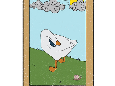 Silly Goose Tarot Card adobe illustrator branding goose graphic design illustration logo print design t shirt design tarot card design tarot card illustration ui ui design vector vector design