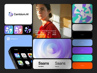 Cambium AI 🌱 Visual identity ai artificial intelligence brand guidelines branding design gradients identity illustration logo technology