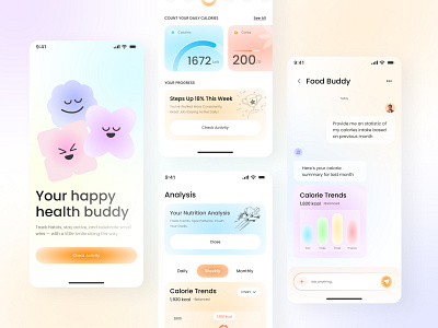 Calorie Tracker App - Ui Ux Mobile Design calorie calorie ai calorie calculator calorie counter calorie tracker calories calories app diet app figma food app design habit tracking app healthy mobile app mobile app design mobile design product design recipes ui
