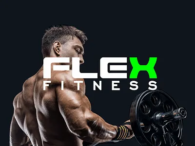 FLEX FITNESS branding graphic design logo ui