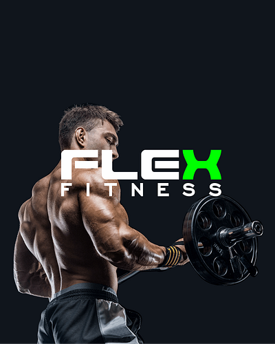 FLEX FITNESS branding graphic design logo ui