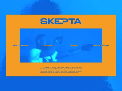 Hero Section - Skepta art directed branding design editorial design graphic design hero section music rap skepta ui user interface web design