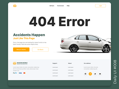 404 Page | Daily UI Challenge dailyui design figma hifi landingpage ui webdesign