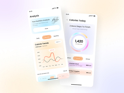 Calories App - Ui Ux Mobile App app design calorie calorie ai calorie counter calorie counter app calorie scan ai calorie tracker calories calories app figma food ai app food app design habit tracking app healthy logo mobile product design recipes ui design