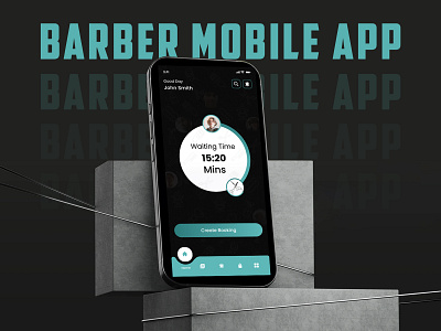 Barber Booking App UI | Modern Mobile App Design by Apptechies appdesign apptechies barberapp barberbookingapp barbershopapp barbershopappdevelopment groomingapp haircutbookingapp mobileappdevelopment mobileappui salonappdesign uxuidesign