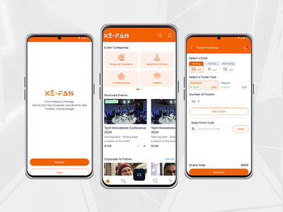 Event Ticketing Mobile App android app ui booking app design event app figma ios mobile ui ui ux
