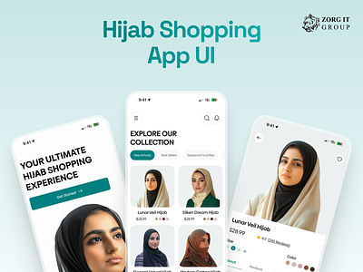🛍 Hijab Shopping App – Where Modesty Meets Modern UX 3d animation app branding creativeagency design graphic design hijab shopping app ui illustration logo minimaldesign motion graphics typography ui uiux uiuxdesign userexperience ux vector webdesign