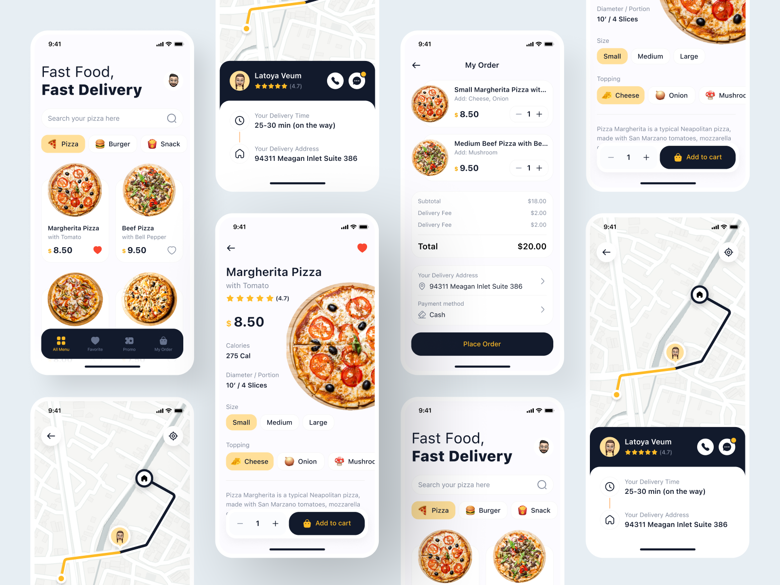 🍕 Pizzy - Pizza delivery by Mohammad Wildan for Nija Works on Dribbble