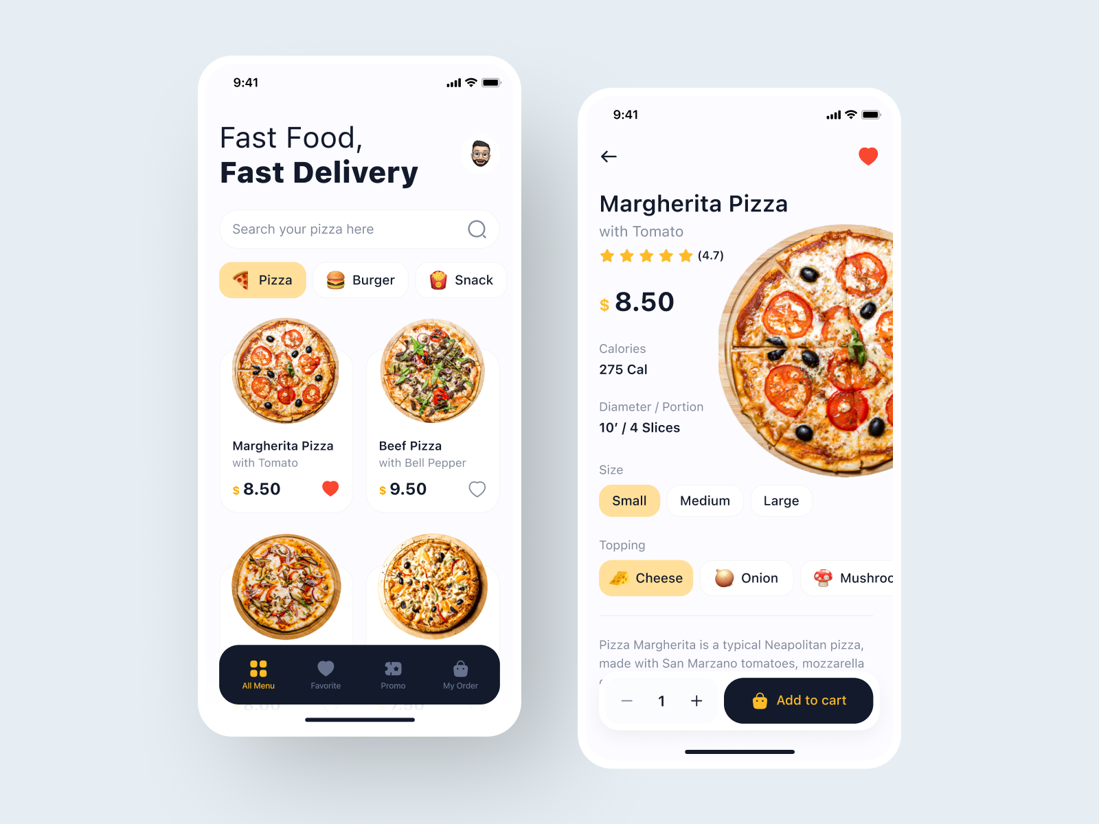 🍕 Pizzy - Pizza delivery by Mohammad Wildan for Nija Works on Dribbble