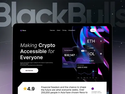 crypto currency trend web ui design blockchain clean crypto crypto plarform crypto platform crypto trading crypto wallet crypto web cryptocurrency currency design ethereum finance finance website minimal ui ux web web design website