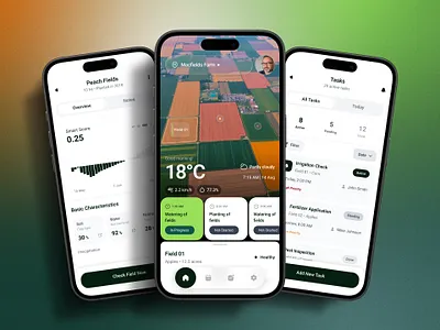 Smart Farming App UI app design farm farming graphic design ios smart app ui ux